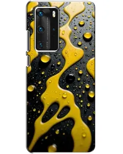 Чехол для Huawei P40 Pro с картинкой «Жидкое желтое золото»