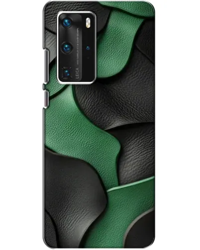 Чехол для Huawei P40 Pro с картинкой «Зеленые кожаные волны» Чехол для Huawei P40 Pro с картинкой «Зеленые кожаные волны»