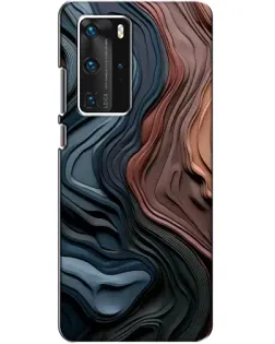 Чехол для Huawei P40 Pro с картинкой «Цветные волны каньона»