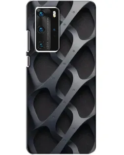 Чехол для Huawei P40 Pro с картинкой «Объемное серое плетение»