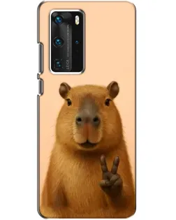 Чехол для Huawei P40 Pro с картинкой «Капибара виктория»