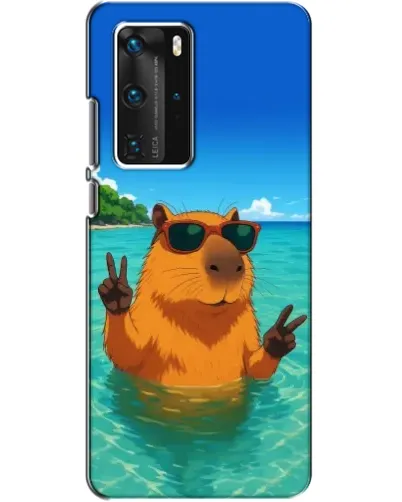 Чехол для Huawei P40 Pro с картинкой «Морская капибара»