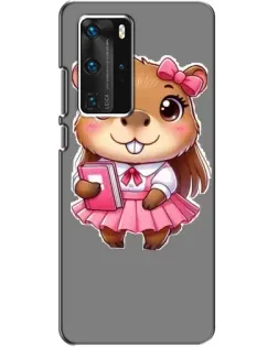 Чехол для Huawei P40 Pro с картинкой «Девочка капибара»