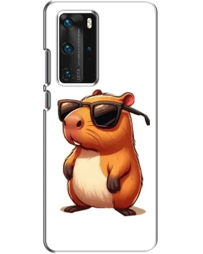 Чехол для Huawei P40 Pro с картинкой «Капибара в очках»