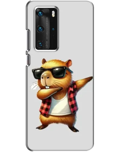 Чехол для Huawei P40 Pro с картинкой «Капибара рэпер даб»