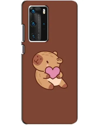 Чехол для Huawei P40 Pro с картинкой «Капибара с сердцем»