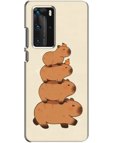 Чехол для Huawei P40 Pro с картинкой «Башня из капибар»
