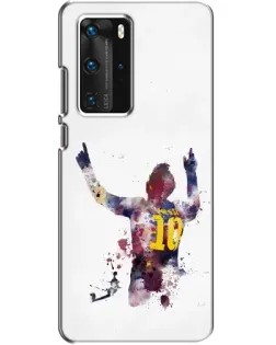 Чехол для Huawei P40 Pro с картинкой «Акварельный Месси Барселона»