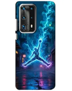 Чехол для Huawei P40 с картинкой «Jordan Gold Jumpman»