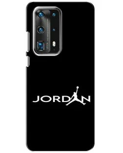 Чехол для Huawei P40 с картинкой «Jordan White Logo»