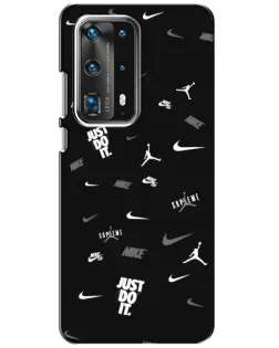 Чехол для Huawei P40 с картинкой «Nike Black Pattern»