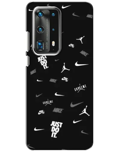 Чехол для Huawei P40 с картинкой «Nike Black Pattern»