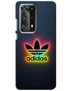 Чехол для Huawei P40 с картинкой «Неоновый Adidas»