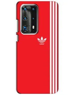 Чехол для Huawei P40 с картинкой «Красный минимализм Adidas»