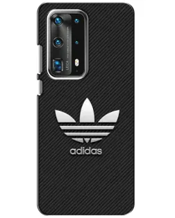 Чехол для Huawei P40 с картинкой «Adidas Карбоновая текстура»