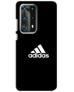 Чехол для Huawei P40 с картинкой «Черная классика Adidas»