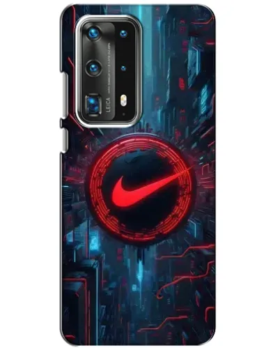 Чехол для Huawei P40 с картинкой «Техногенный стиль Nike»