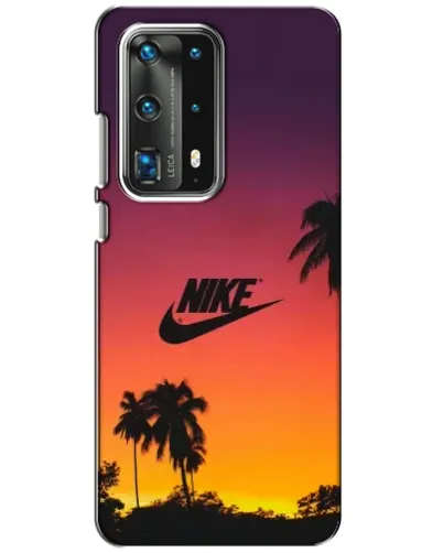 Чехол для Huawei P40 с картинкой «Nike на закате солнца»