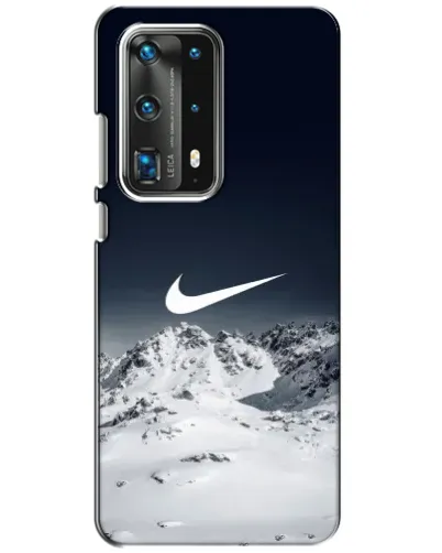 Чехол для Huawei P40 с картинкой «Nike — зимние горы»
