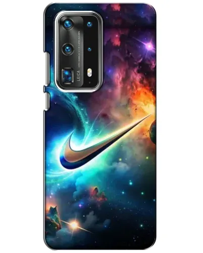 Чехол для Huawei P40 с картинкой «Космический Nike Swoosh»