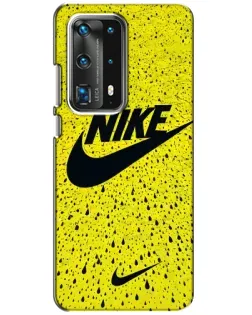 Чехол для Huawei P40 с картинкой «Желтый текстурный Nike»