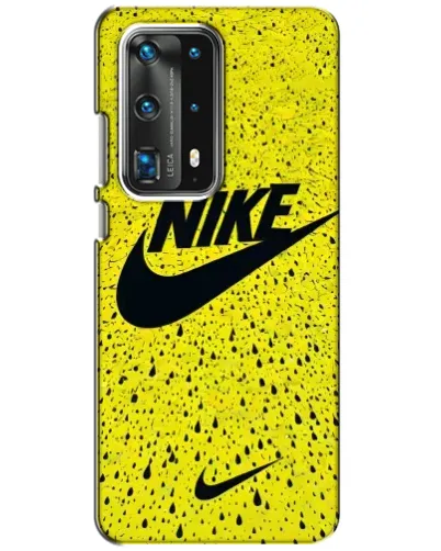 Чехол для Huawei P40 с картинкой «Желтый текстурный Nike»