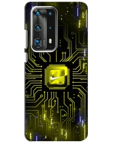 Чехол для Huawei P40 с картинкой «Nike — золотая искра»
