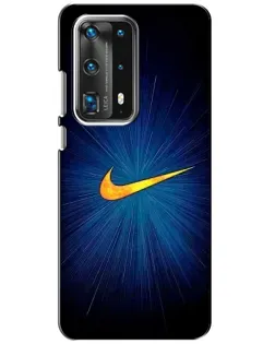 Чехол для Huawei P40 с картинкой «Синий пульс Nike»