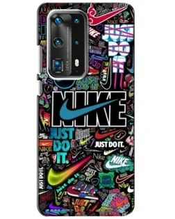 Чехол для Huawei P40 с картинкой «Яркий коллаж Nike»
