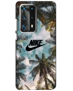 Чехол для Huawei P40 с картинкой «Тропический принт Nike»