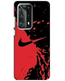 Чехол для Huawei P40 с картинкой «Красные брызги Nike»