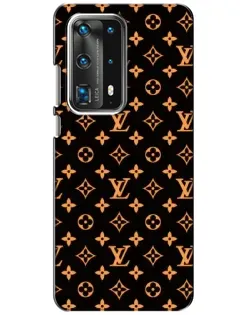 Чехол для Huawei P40 с картинкой «Золотая монограмма LV»