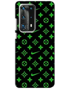 Чехол для Huawei P40 с картинкой «Неоновый принт LV»