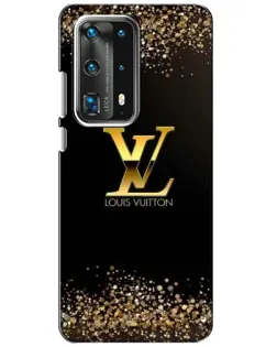 Чехол для Huawei P40 с картинкой «LV — золотые искры»