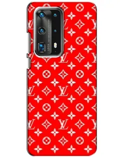 Чехол для Huawei P40 с картинкой «Яркий паттерн LV»