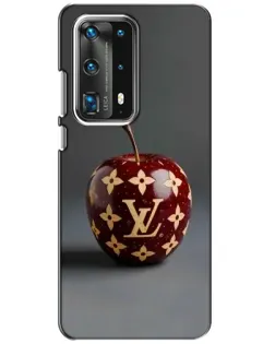 Чехол для Huawei P40 с картинкой «Красное яблоко LV»