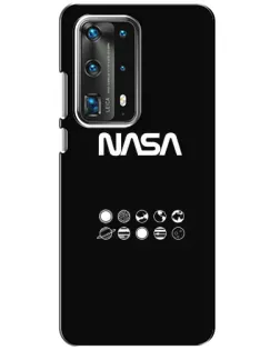 Чехол для Huawei P40 с картинкой «NASA — технический принт»