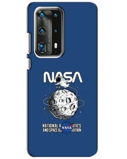 Чехол для Huawei P40 с картинкой «NASA — лунная миссия»