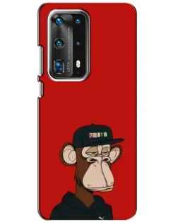 Чехол для Huawei P40 с картинкой «Bored Ape — красный фон» Чехол для Huawei P40 с картинкой «Bored Ape — красный фон»