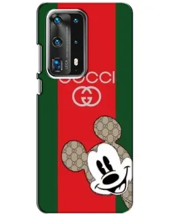 Чехол для Huawei P40 с картинкой «Gucci — полосы и Микки»
