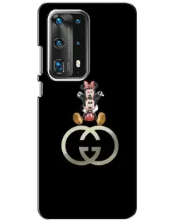 Чехол для Huawei P40 с картинкой «Минни Маус на лого»