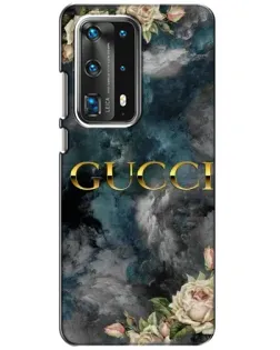 Чехол для Huawei P40 с картинкой «Абстрактные цветы Gucci»