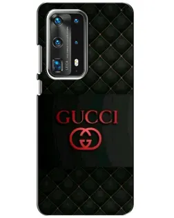 Чехол для Huawei P40 с картинкой «Gucci — стеганый черный»