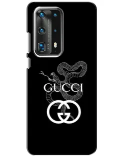 Чехол для Huawei P40 с картинкой «Gucci — серебряная змея»