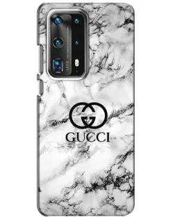 Чехол для Huawei P40 с картинкой «Gucci — мраморный шик»