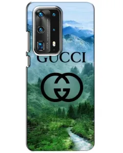 Чехол для Huawei P40 с картинкой «Gucci — горный пейзаж»
