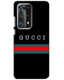 Чехол для Huawei P40 с картинкой «Gucci — красный пояс»