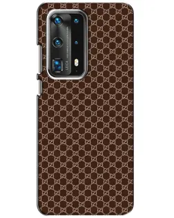Чехол для Huawei P40 с картинкой «Gucci — шоколадная сетка»