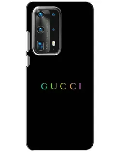 Чехол для Huawei P40 с картинкой «Gucci — неоновый минимализм»
