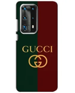 Чехол для Huawei P40 с картинкой «Gucci — темно-зеленый градиент»